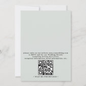 Eucalyptus Greenery Elegant Modern QR Code Wedding 招待状 (裏面)