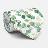 Eucalyptus Greenery Elegant Pattern ネクタイ (ロール)