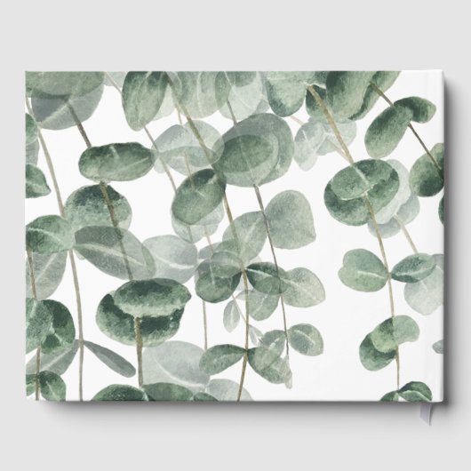 Eucalyptus Greenery Elegant Wedding  ゲストブック (裏面)