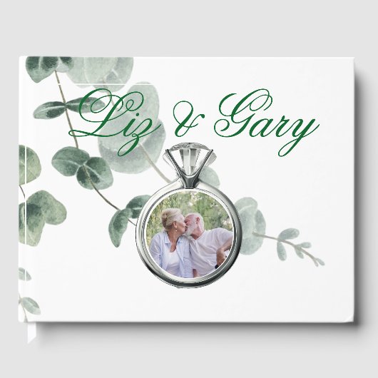 Eucalyptus Greenery Elegant Wedding  ゲストブック (正面)