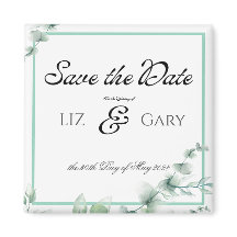 Eucalyptus Greenery Elegant Wedding Save the Date