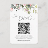 Eucalyptus Greenery Floral QR Code & Photo Wedding エンクロージャーカード (正面)