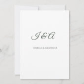 Eucalyptus Greenery Gold Foil Minimalist Wedding I 招待状 (裏面)