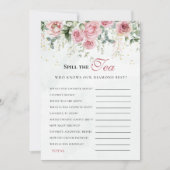 Eucalyptus Greenery Gold Leaves Bridal Shower game 招待状 (正面)