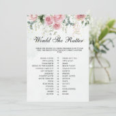 Eucalyptus Greenery Gold Leaves Bridal Shower game 招待状 (スタンド正面)