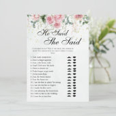 Eucalyptus Greenery Gold Leaves Bridal Shower game 招待状 (スタンド正面)