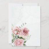 Eucalyptus Greenery Gold Leaves Bridal Shower game 招待状 (裏面)