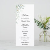 Eucalyptus Greenery Leaves Program Card メニュー (スタンド正面)