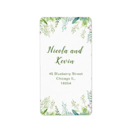 Eucalyptus Greenery Leaves Wedding  ラベル