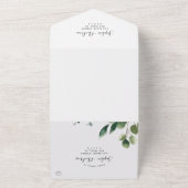Eucalyptus Greenery Leaves Wedding All In One Invi オールインワン招待状 (外側)
