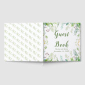 Eucalyptus Greenery Leaves Wedding Guest Book ゲストブック (全面)