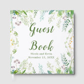 Eucalyptus Greenery Leaves Wedding Guest Book ゲストブック (正面)