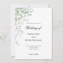 Eucalyptus Greenery Leaves  Wedding Invitation 招待状