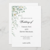 Eucalyptus Greenery Leaves  Wedding Invitation 招待状 (正面/裏面)