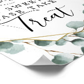 Eucalyptus Greenery Love Is Sweet Favors Sign ポスター (角)