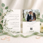Eucalyptus Greenery Photo Wedding Invitation 招待状