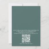 Eucalyptus Greenery Rustic Elegant QR Code Wedding 招待状 (裏面)