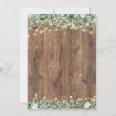 Eucalyptus Greenery & String Lights Graduation 招待状 (裏面)