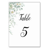 Eucalyptus Greenery Table Number Card テーブルナンバー (裏面)
