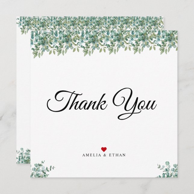 eucalyptus greenery wedding (正面/裏面)