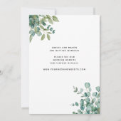 eucalyptus greenery wedding セーブザデート (裏面)