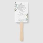 Eucalyptus Greenery Wedding ハンドファン (裏面)