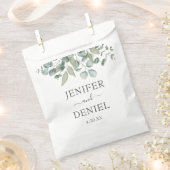 Eucalyptus Greenery Wedding フェイバーバッグ (クリップ留めされた状態)