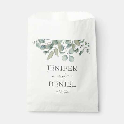 Eucalyptus Greenery Wedding フェイバーバッグ (正面)