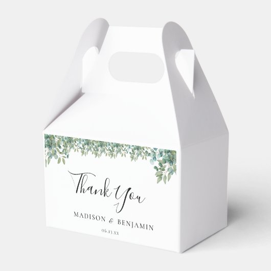 eucalyptus greenery wedding フェイバーボックス (裏面サイド)