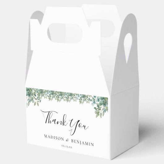 eucalyptus greenery wedding フェイバーボックス (オープン)