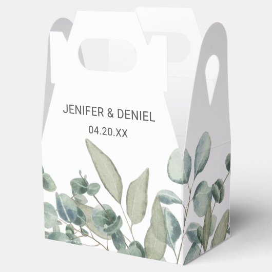 Eucalyptus Greenery Wedding フェイバーボックス (オープン)