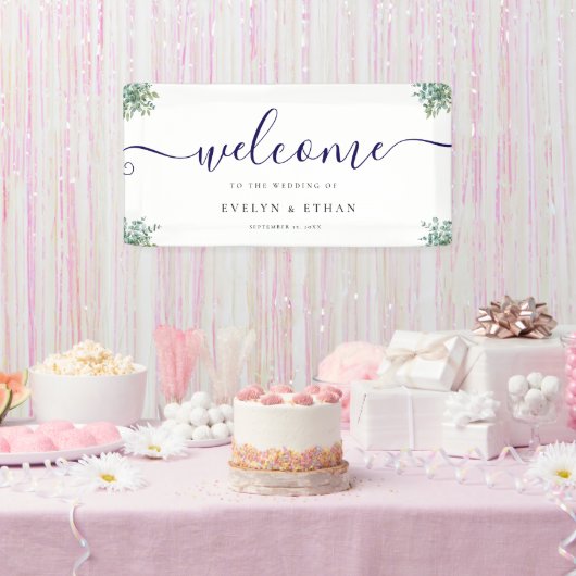 eucalyptus greenery wedding 横断幕 (パーティー)