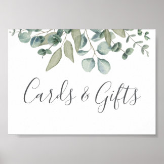 Eucalyptus Greenery Wedding Cards and Gift ポスター