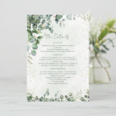 Eucalyptus Greenery Wedding Details Card - 1001A 招待状 (スタンド正面)
