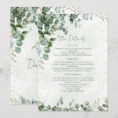 Eucalyptus Greenery Wedding Details Card - 1001A 招待状 (正面/裏面)