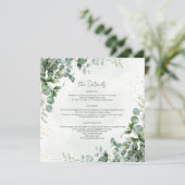Eucalyptus Greenery Wedding Details Card Sq-1001A 招待状 (スタンド正面)