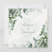 Eucalyptus Greenery Wedding Details Card Sq-1001A 招待状 (裏面)