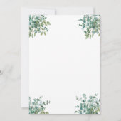 eucalyptus greenery wedding Invitation 招待状 (裏面)