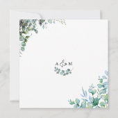 eucalyptus greenery wedding Invitation 招待状 (裏面)
