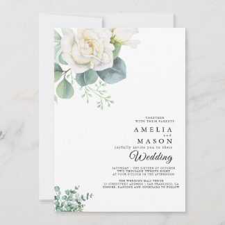eucalyptus greenery wedding Invitation 招待状