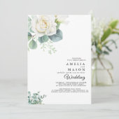 eucalyptus greenery wedding Invitation 招待状 (スタンド正面)