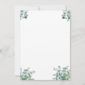 eucalyptus greenery wedding Invitation 招待状 (裏面)