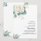eucalyptus greenery wedding Invitation 招待状 (正面/裏面)