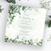 Eucalyptus Greenery Wedding Invitation 1001 Square 招待状