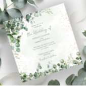 Eucalyptus Greenery Wedding Invitation 1001 Square 招待状
