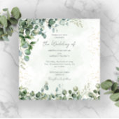 Eucalyptus Greenery Wedding Invitation 1001 Square 招待状