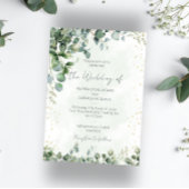 Eucalyptus Greenery Wedding Invitation Flat Card 招待状