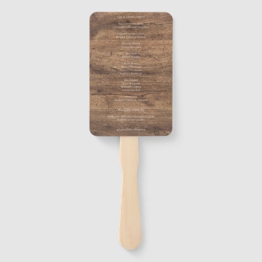 Eucalyptus Greenery Wedding Program Hand Fan ハンドファン (裏面)