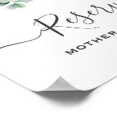 Eucalyptus Greenery  Wedding reserved sign ポスター (角)