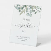 Eucalyptus Greenery Wedding Sparkle Sign 台座サイン (正面)